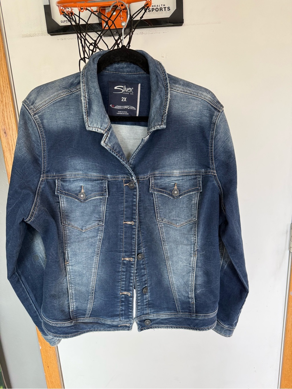 Silver Jeans Women's Blue Washed Denim Jacket